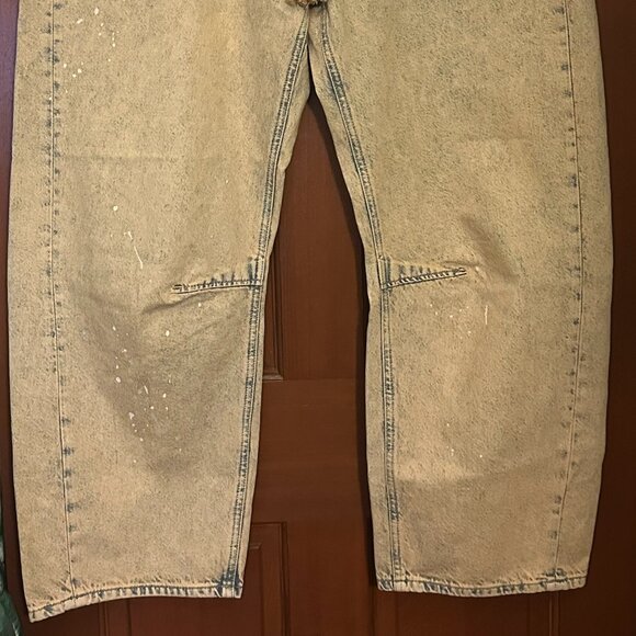 NWOT Free People Moxie Low Slung Pull On Barrel Jeans size 31L - Picture 5 of 7